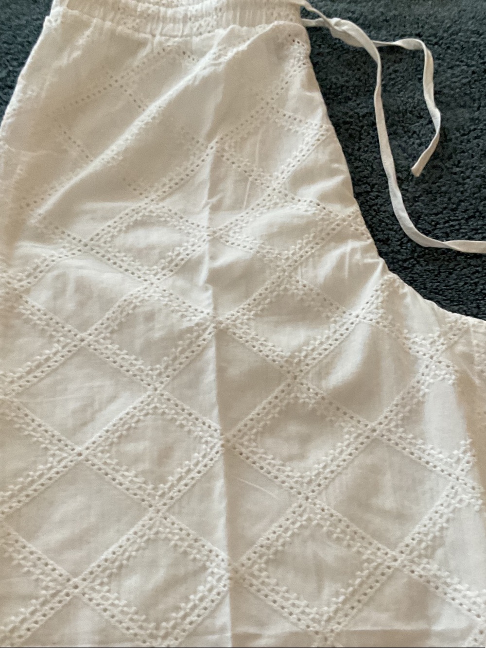 White Eyelet Swim Coverup Dress
